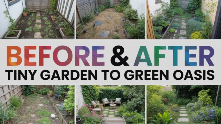 Before & After Tiny Garden to Green Oasis