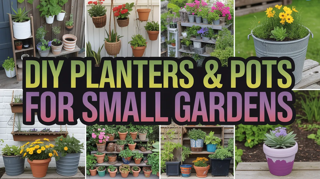 DIY planters and pots for small gardens
