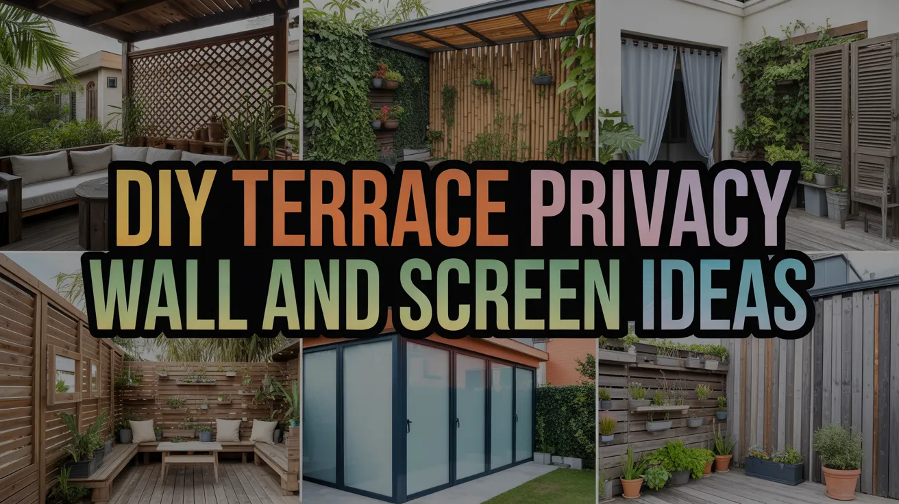 DIY terrace privacy wall and screen ideas