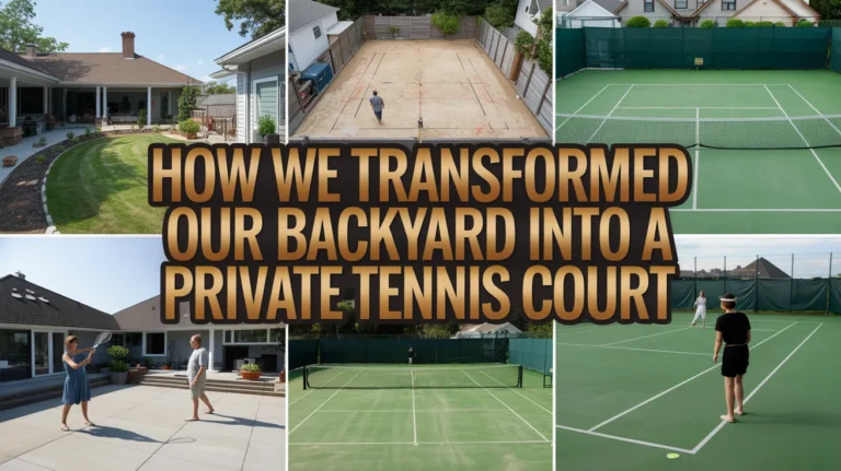 How We Transformed Our Backyard Into a Private Tennis Court