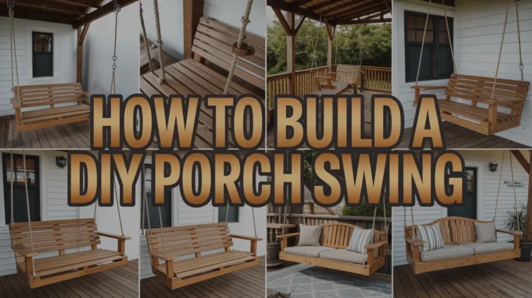 how to build a DIY porch swing