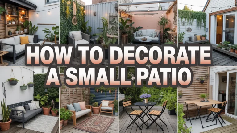 how to decorate a small patio