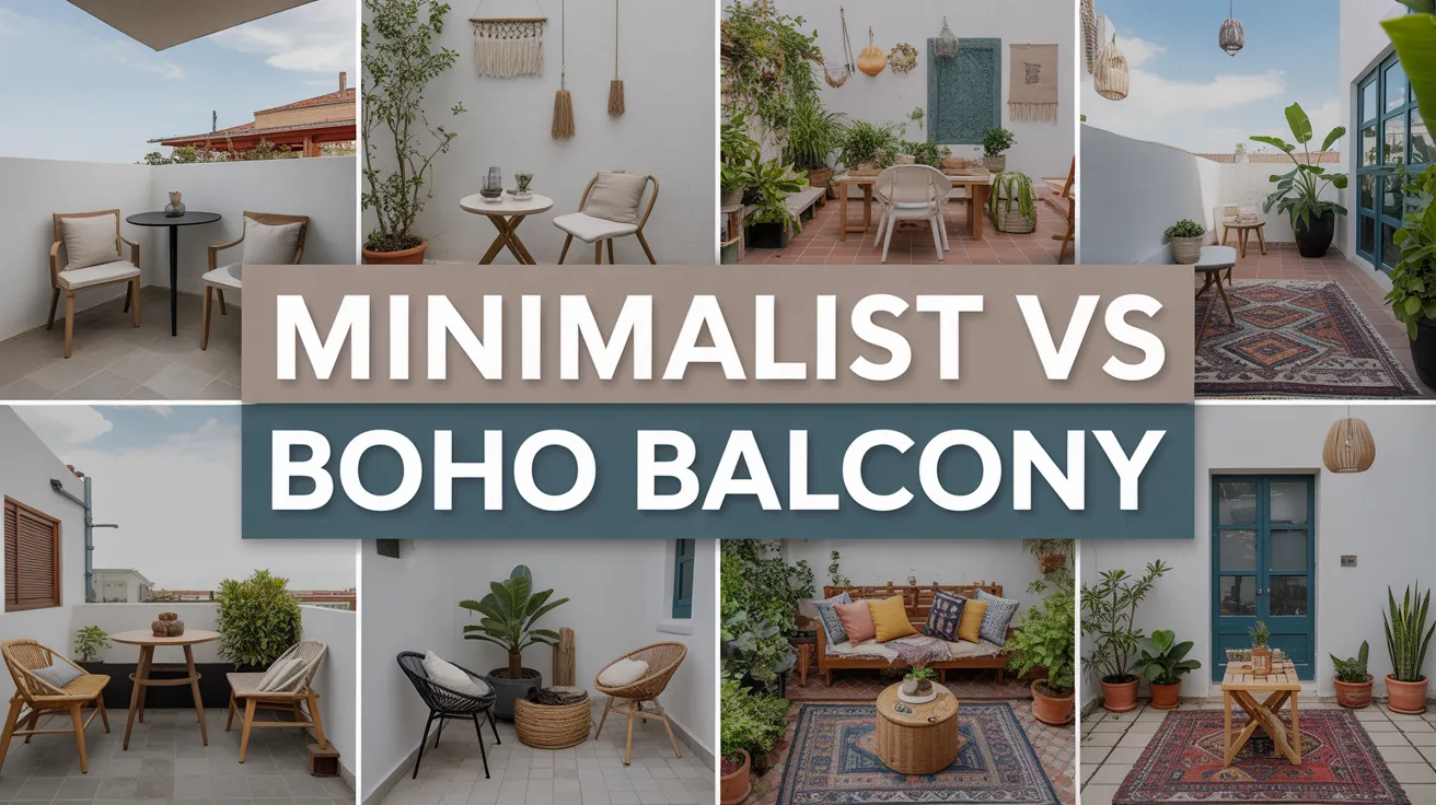 minimalist vs boho balcony