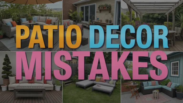 patio decor mistakes