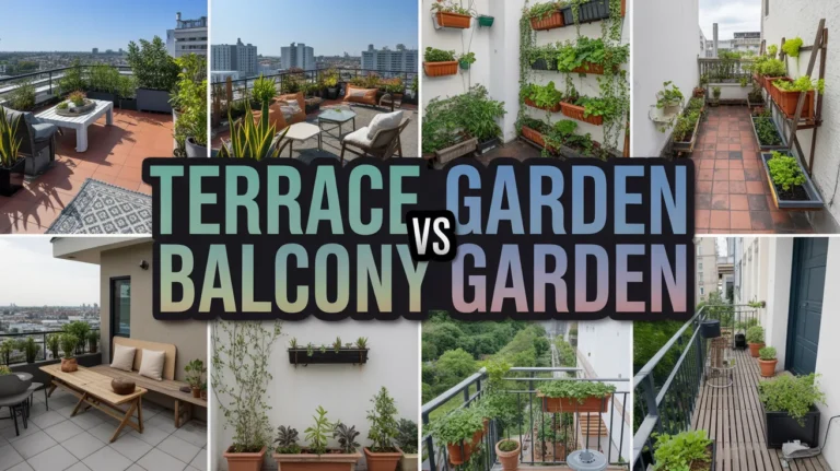terrace garden vs balcony garden