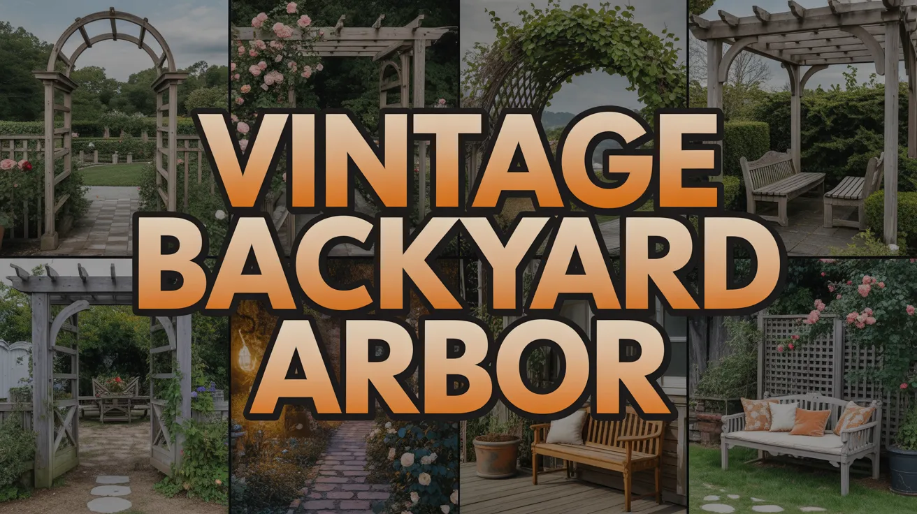 vintage backyard arbor