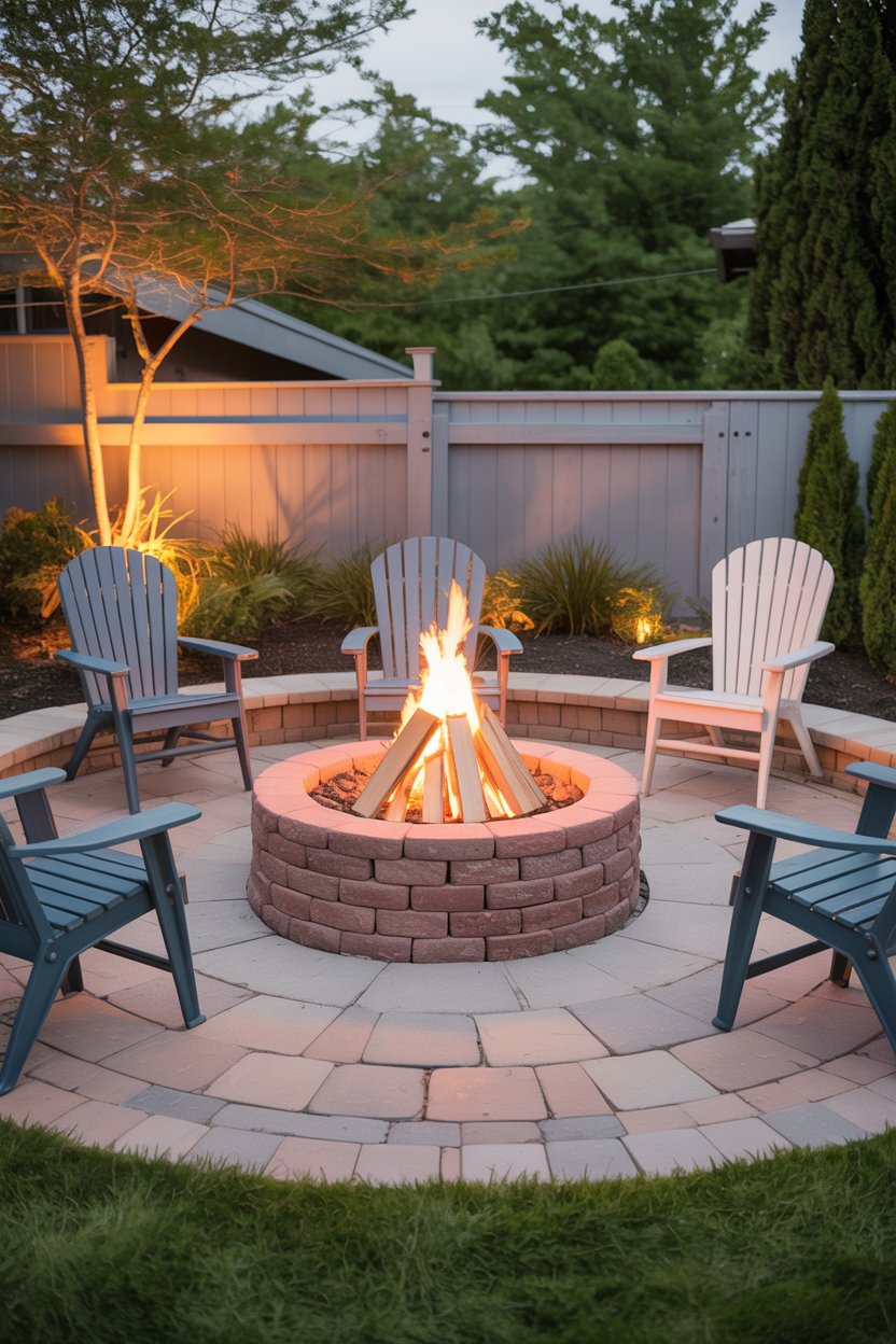Build an outdoor fire pit with seating
