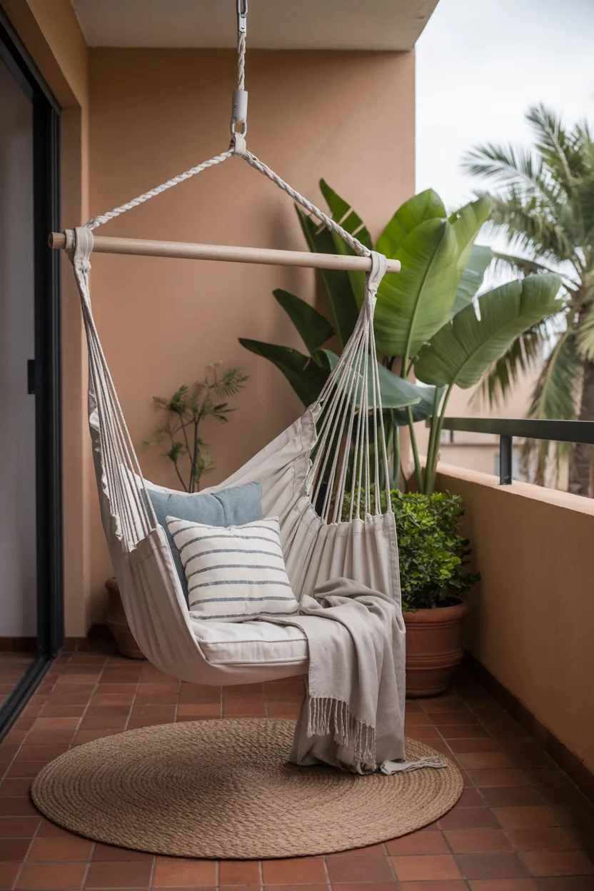 Create a dedicated reading nook with a hammock chair