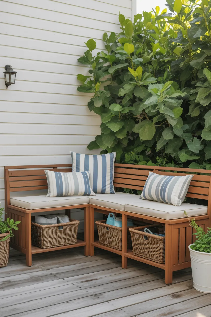 13 Small Apartment Patio Ideas On a Budget for Stylish and Functional Outdoor Spaces 13 Opt for multi functional furniture like storage benches
