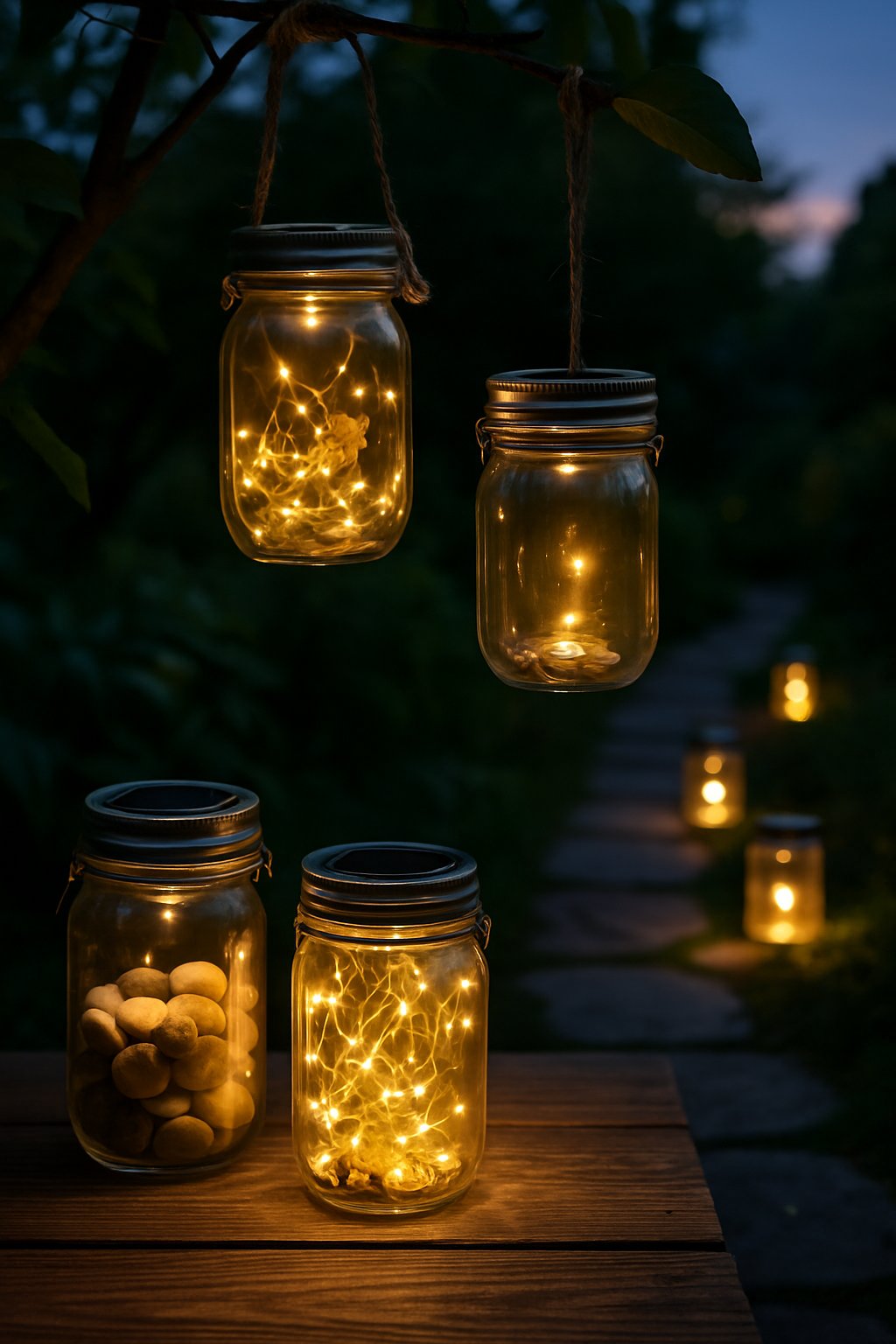 Solar Mason Jar Lanterns