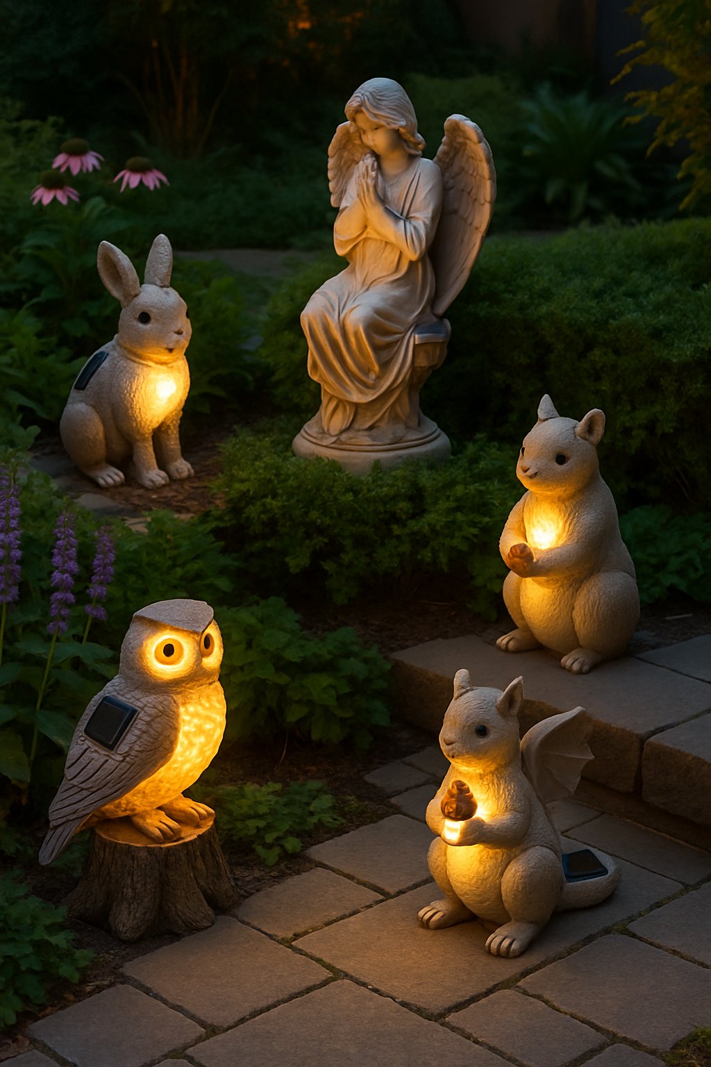 Solar-Powered Decorative Statues