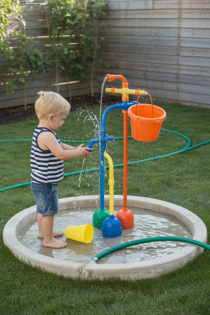 Install an interactive water play station