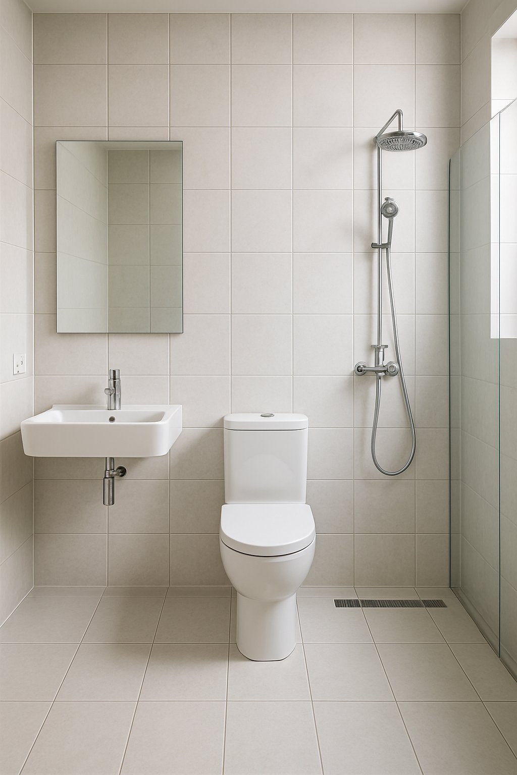 Grid layout bathroom for easy navigation and design