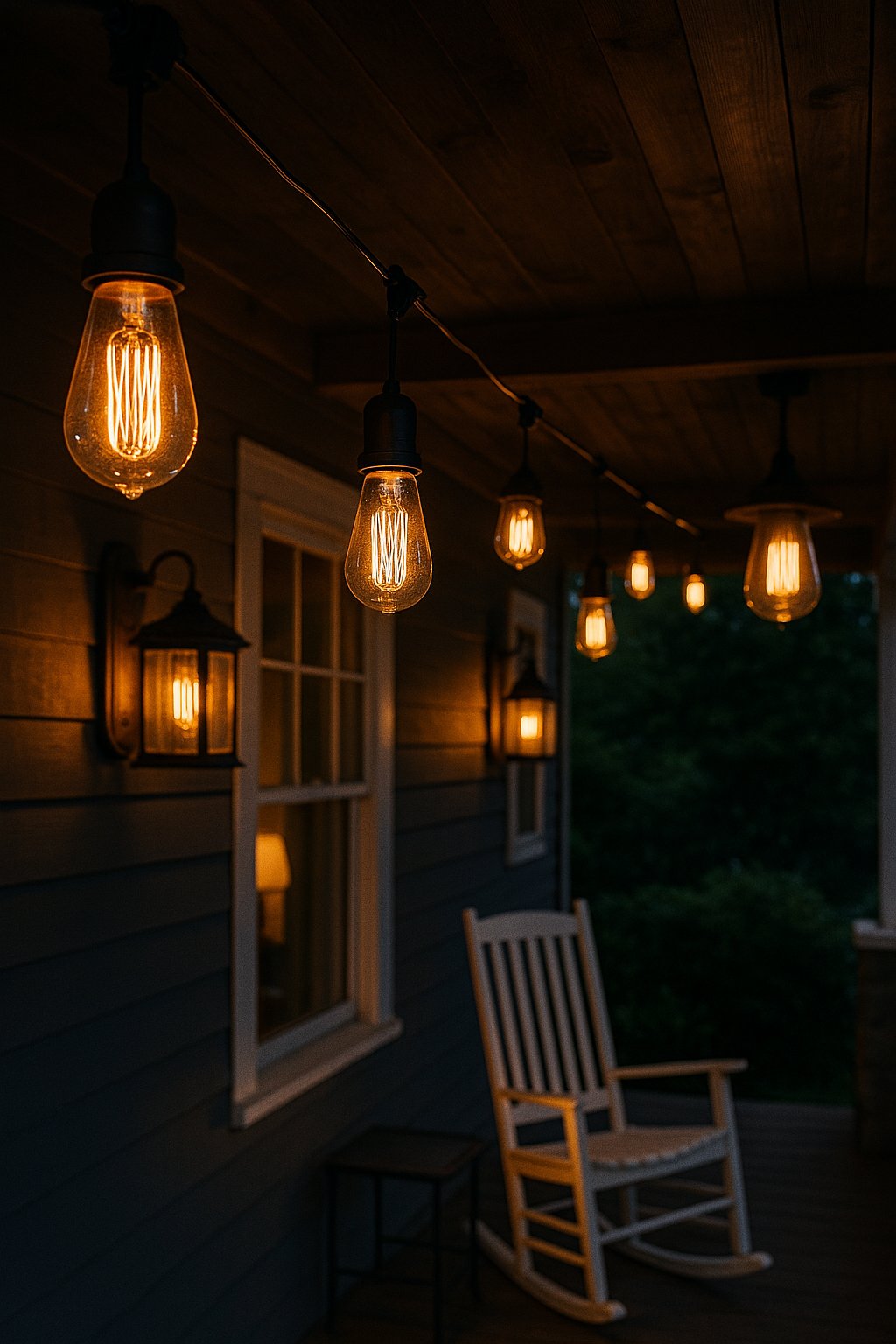 Vintage-style Edison bulb fixtures