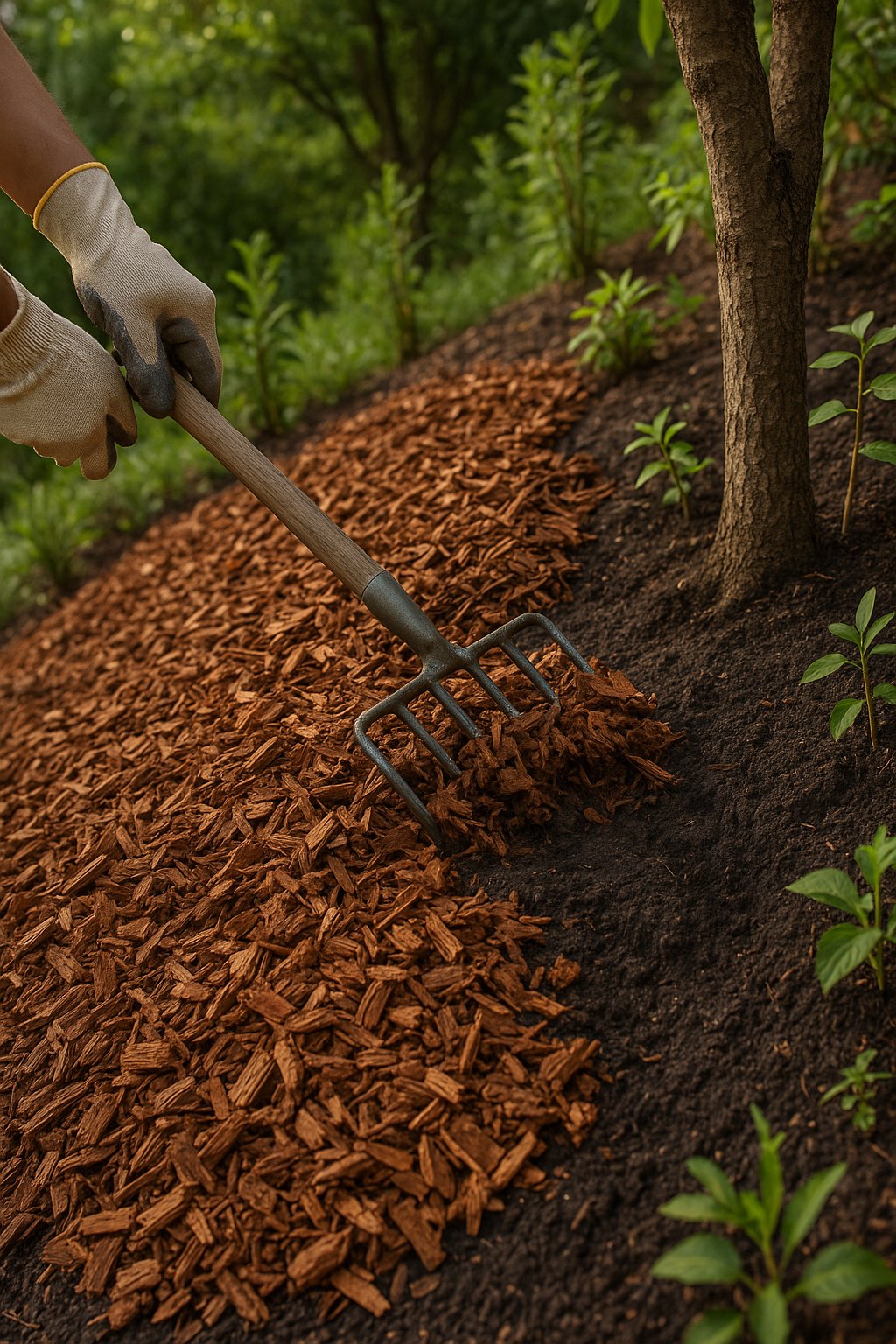 Apply mulch and wood chips to stabilize soil