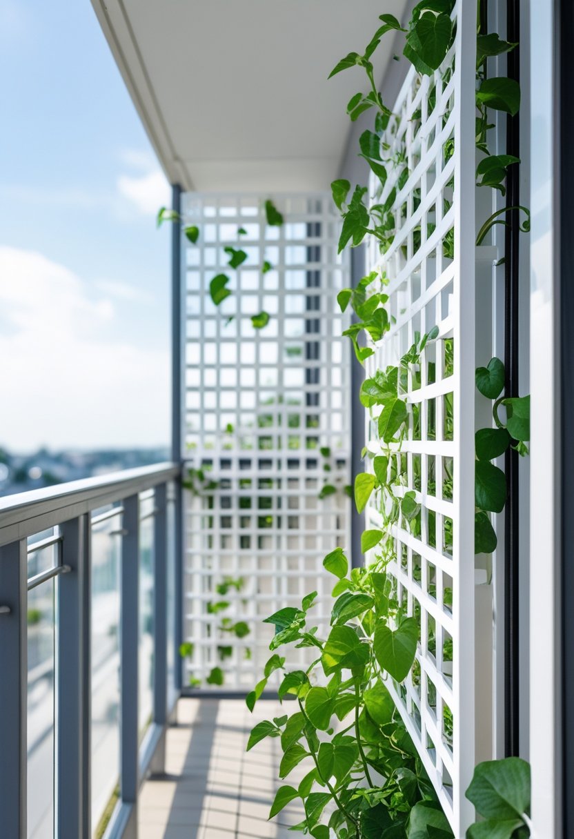 PVC lattice panels for lightweight support