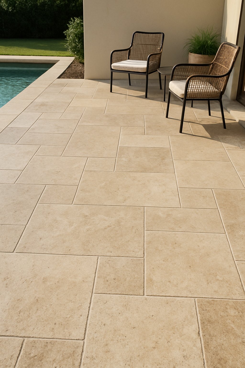 Travertine Stone Patio Surface