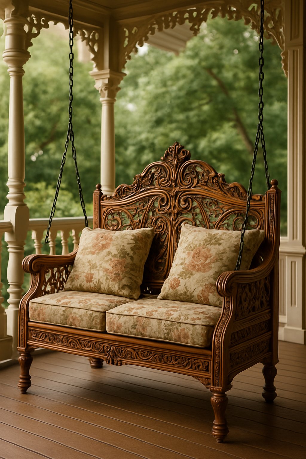 Period-appropriate porch swings